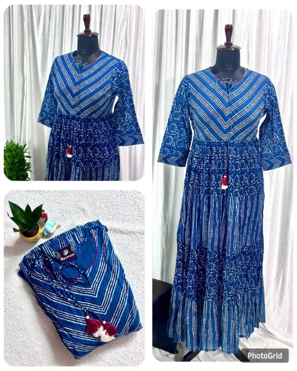 INDIGO COTTON 1PC DRESS - Image 4